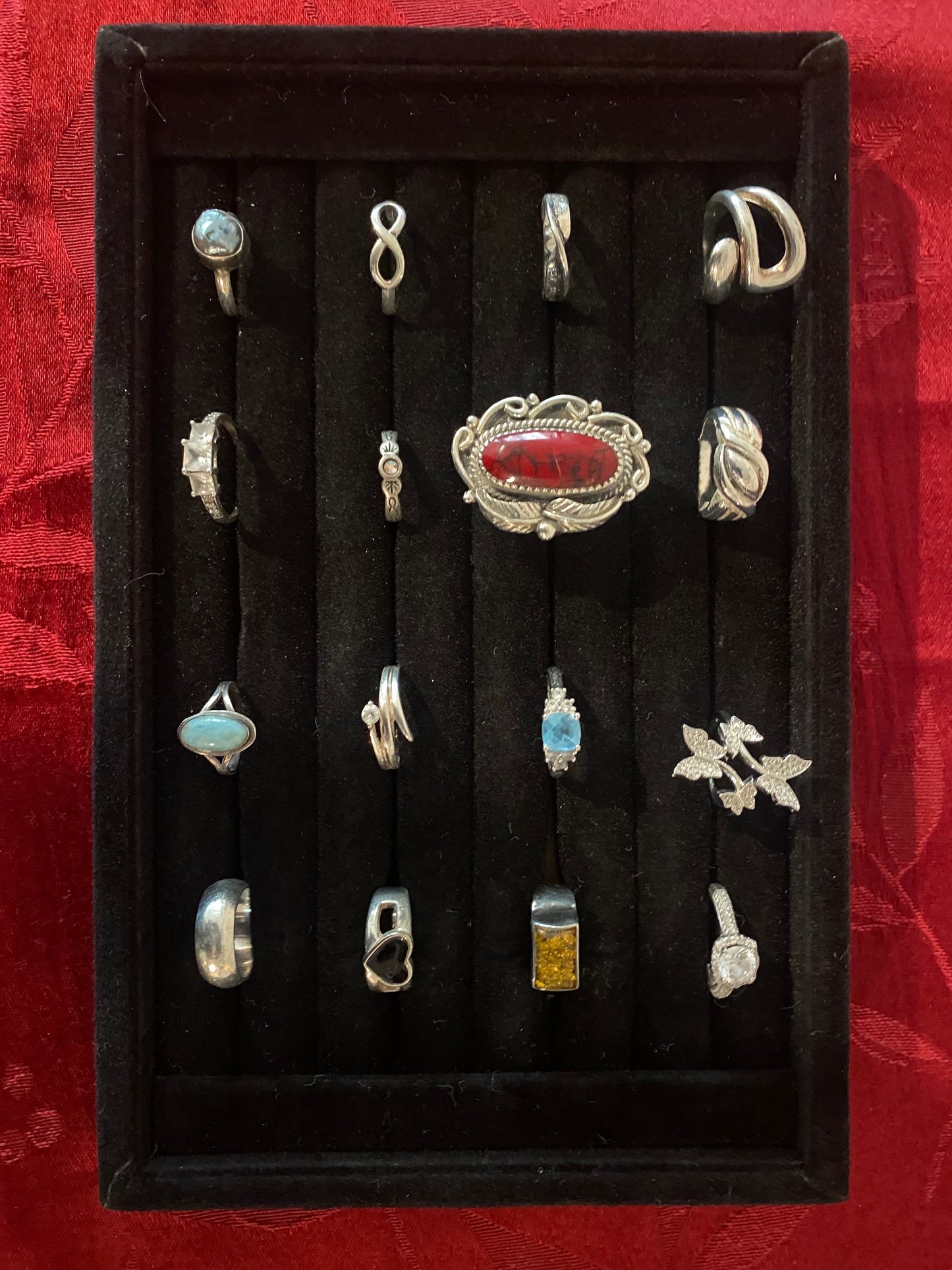 16 Vintage Sterling Silver Rings