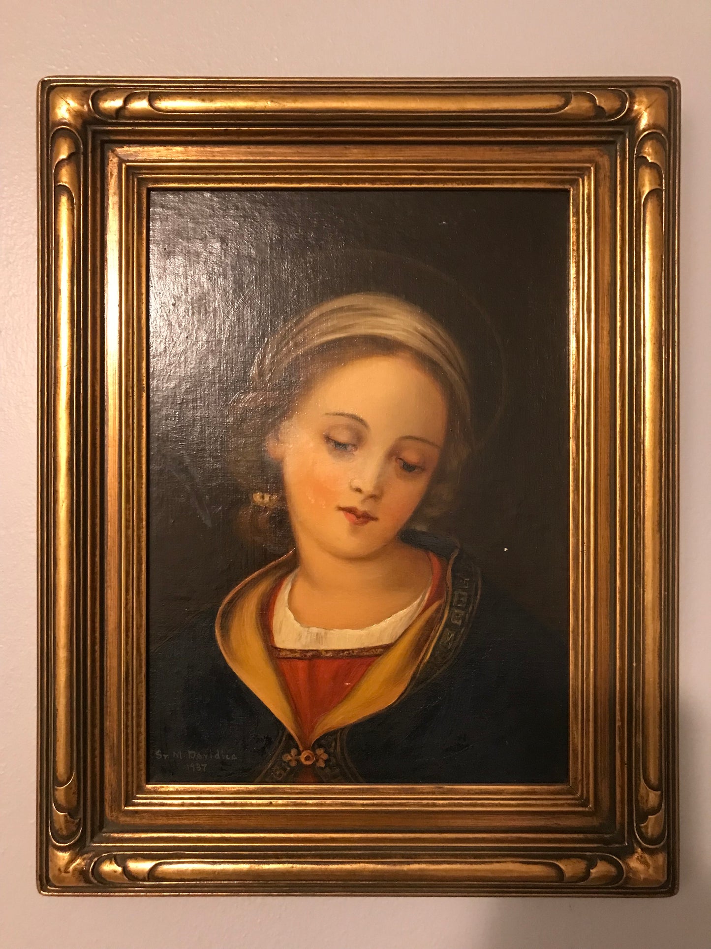 1937 Oil On Board                      Sister Mary Davidica                            Artwork - 15” X 19”