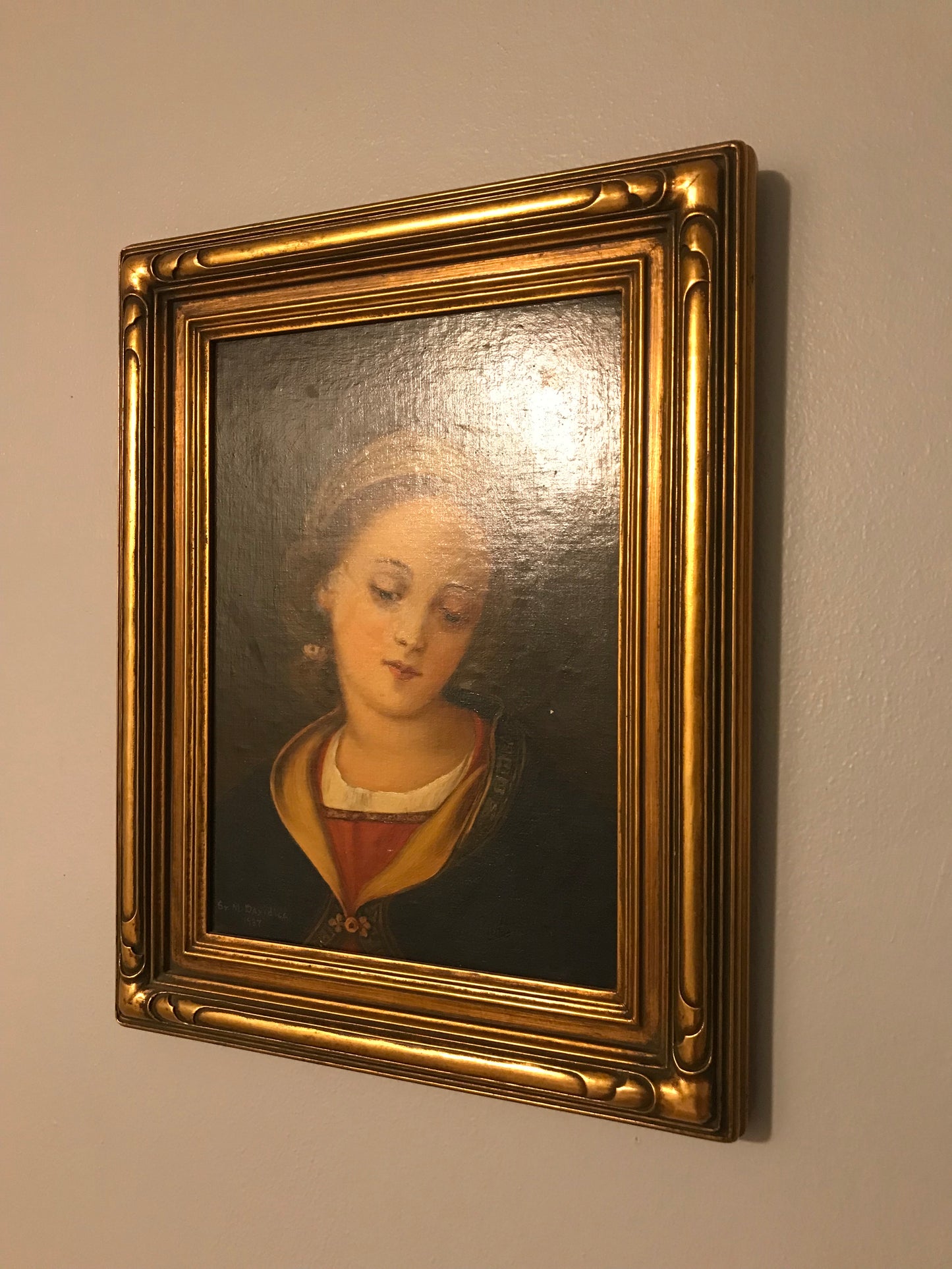 1937 Oil On Board                      Sister Mary Davidica                            Artwork - 15” X 19”