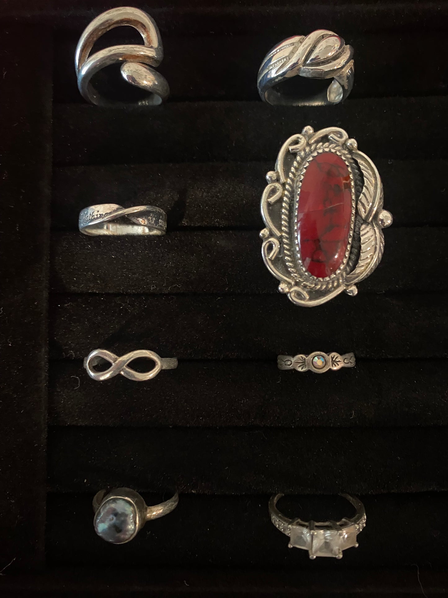 16 Vintage Sterling Silver Rings