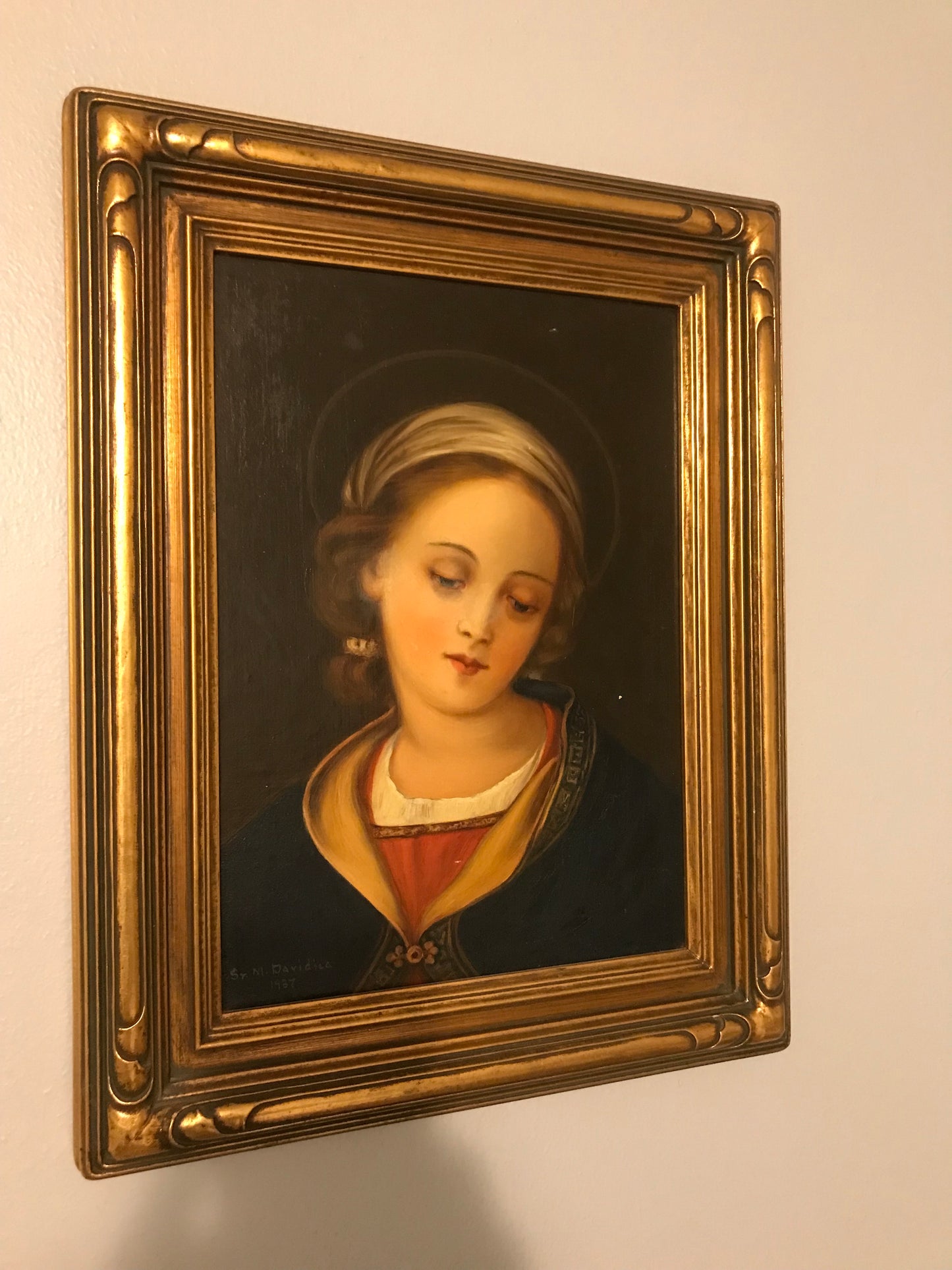 1937 Oil On Board                      Sister Mary Davidica                            Artwork - 15” X 19”