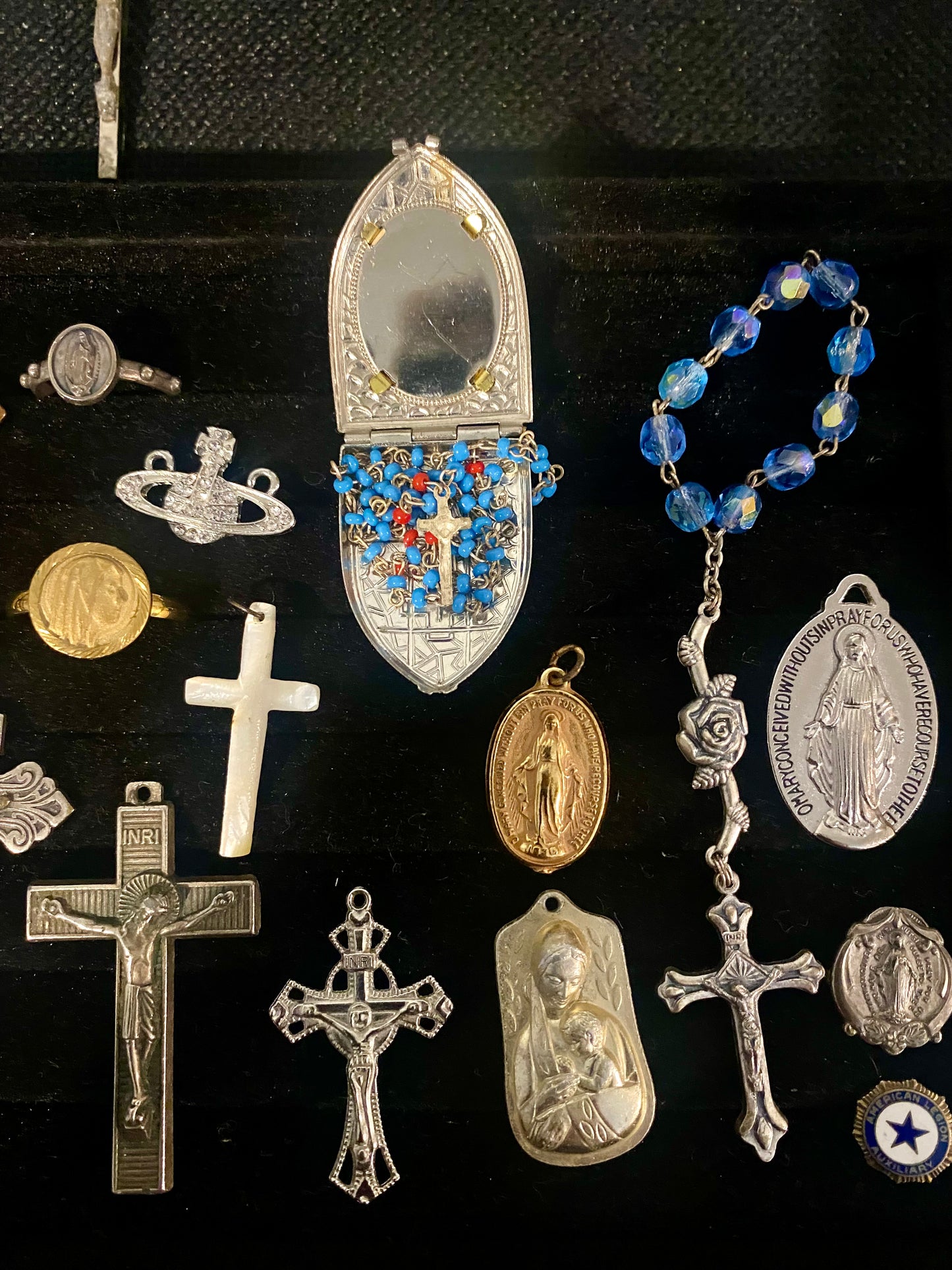 Large Lot Of Vintage Religious Pieces Sterling Silver and other metals (Not Tested)